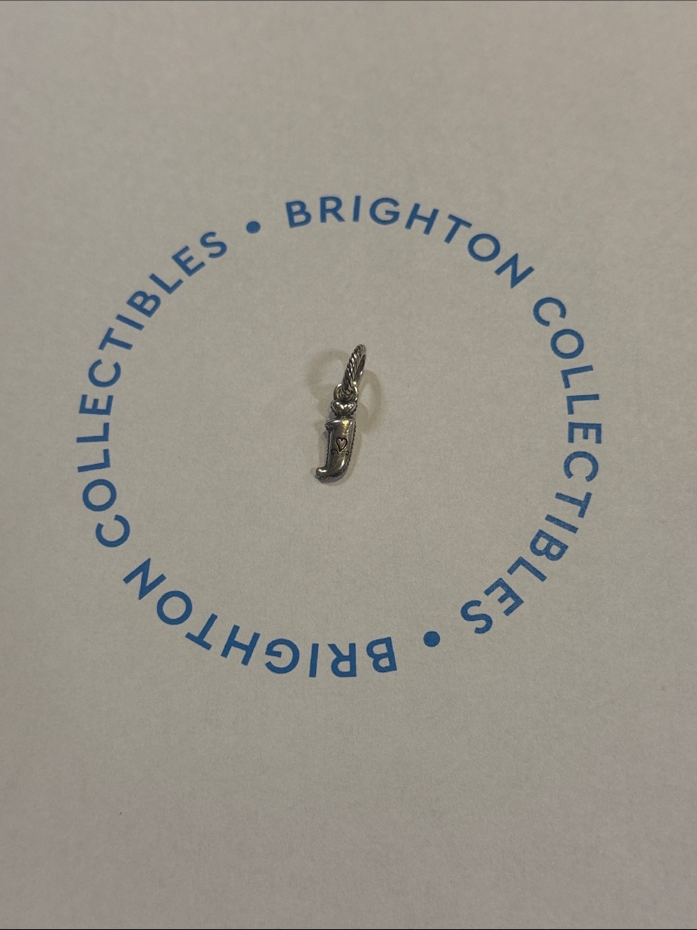 BRIGHTON Letter J Silver Pendant/Charm